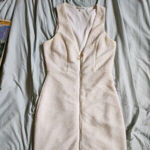 Charlotte Russe White Sleeveless Glitter Dress